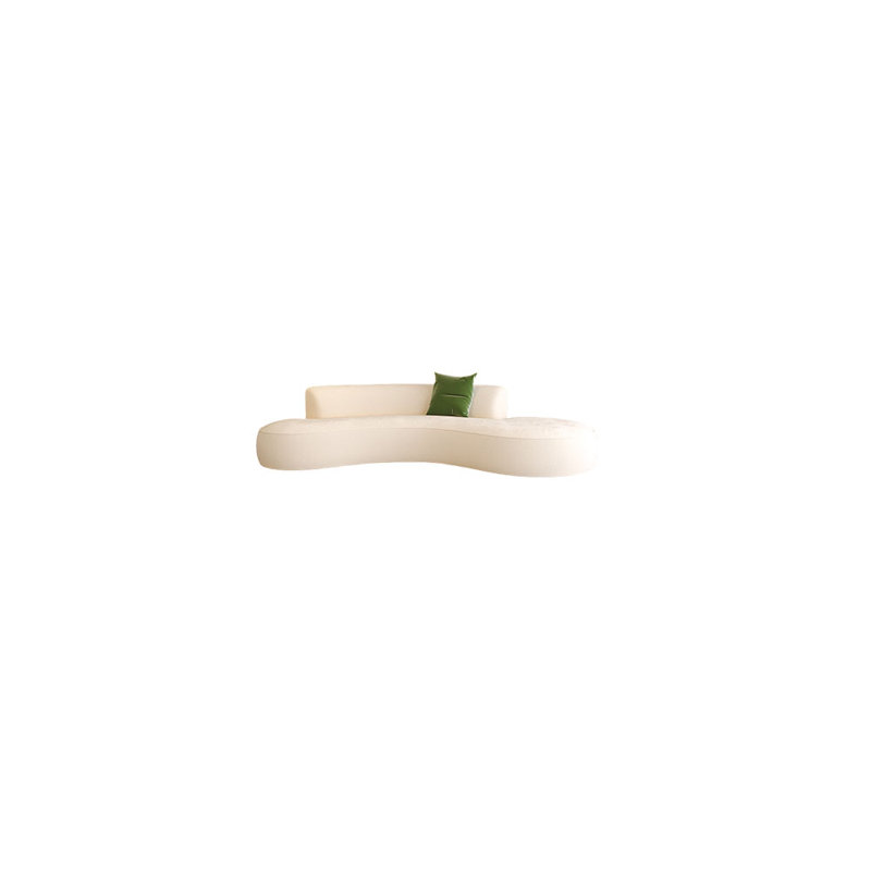 Canapé incurvé crème de style crème, H 26,77 po x L 66,93 po x l 31,50 po, 2