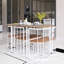 Table de salle à manger moderne avec plateau en faux marbre 7 pièces Modern-89602100