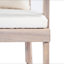 Ensemble de 2 chaises de salle à manger en bois d'acacia, fauteuils avec coussins crème, fauteuil d'appoint en tonneau, ensemble de chaises d'appoint de cuisine confortables pour balcon, cour, jardin