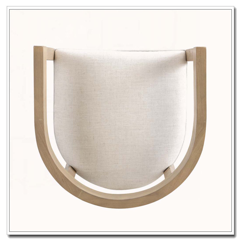 Tabouret de comptoir en bois d'hévéa, Beige