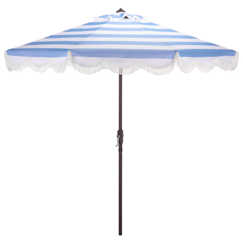 256.01cm Market Parasol, Baby Blue Stripe