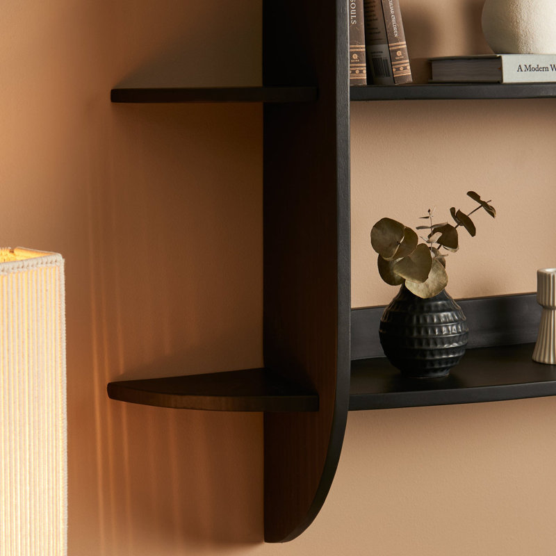 100cm W Solid Wood Wall Mounted Shelving Unit