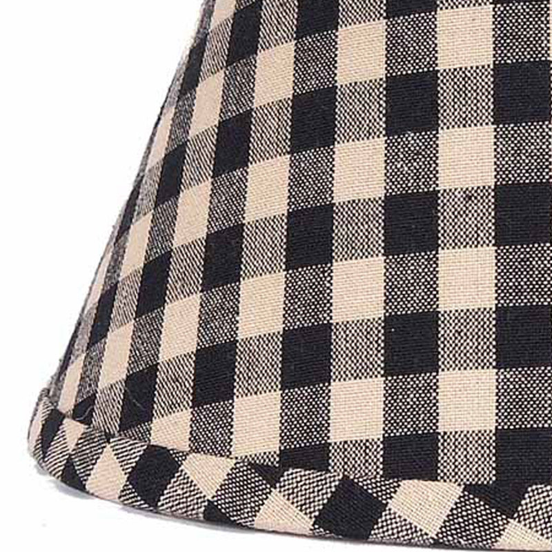 10'' W Cotton Empire Lamp Shade, Black/Nutmeg, 10.5" H x 14" W x 14" D