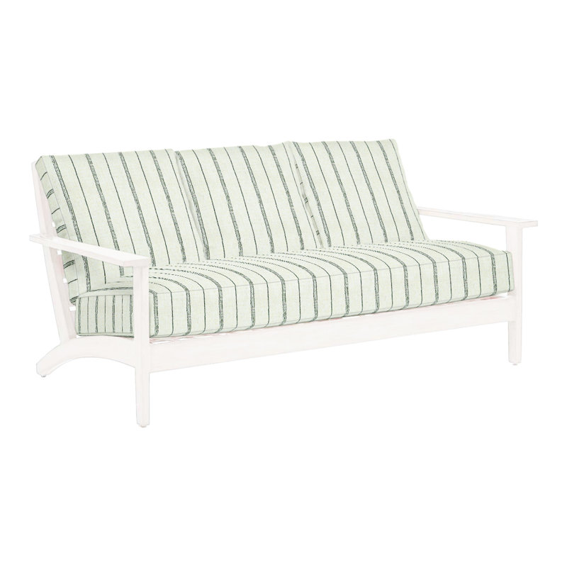 Kennebunkport Aluminum Sofa - Oyster, No Welt, Dove Sunbrella® Linen, Kennebunkport #24 Oyster