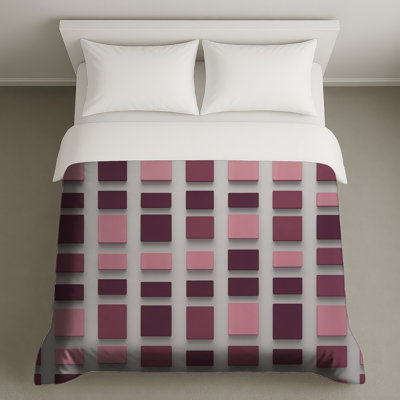 Housses de couette rectangulaires roses et mauves