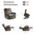 Power Lift Recliner Chair For Elderly With Massage And Heat, Lay Flat Recliner For Big And Tall，Grey-2138929265
