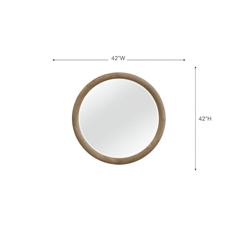 Miroir rond English Oak