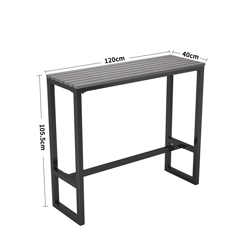 Abagayle Rectangular Metal Outdoor Bar Table , cm W 40cm cm D, 105cm H x 40cm W x 120cm L