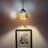 Simonson Tiffany Mini Hanging Lights Stained Glass Rose Flowers LED Bulb Included 50H"6W"