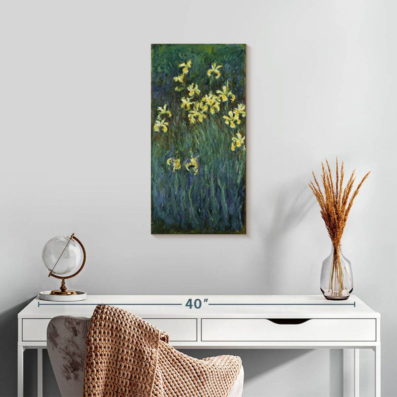 Avery Yellow Irises 1914, 24" H x 12" W