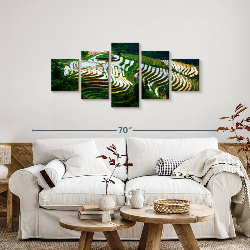Benguet Rice Terraces, 24" H x 55" W