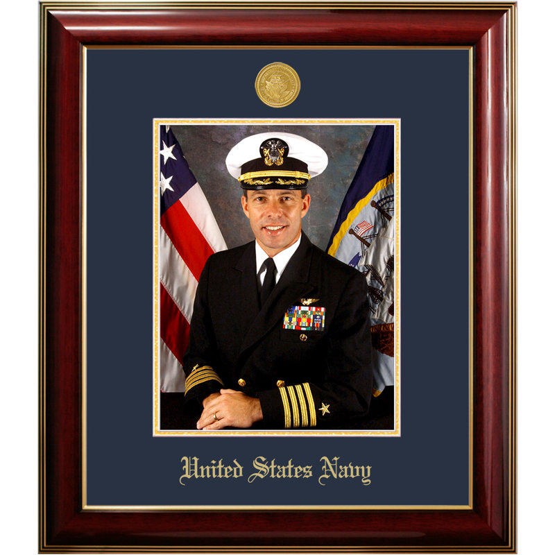 Cadre photo bleu marine portrait