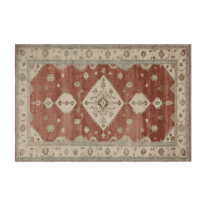 Tapis intérieur et extérieur brun Overdyed, Rectangulaire 3 pi x 5 pi