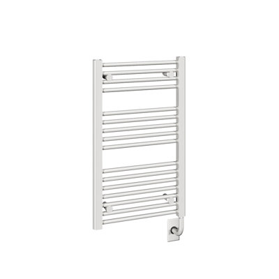 19"x31" Savoy Electric Hardwired Towel Warmer - Gloss White, Fluid Filled, Includes Programmable Smart Switch, Lifetime Warranty
