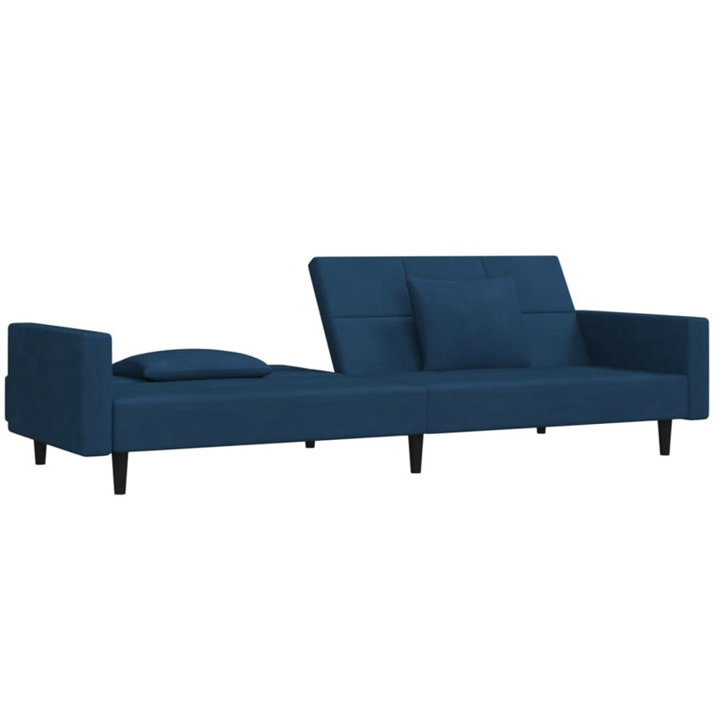 Ruo Upholstered 86.6'' Sofa, Blue Velvet