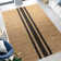 Olivier Rustic Beach House Wide Ticking Stripe Jute Natural/Black Rug