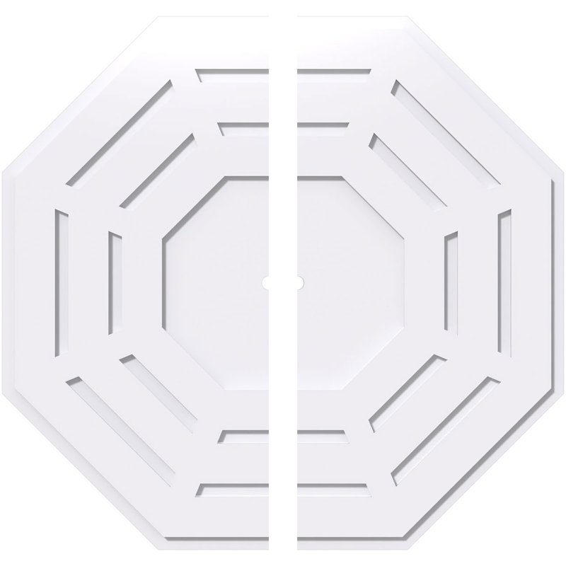 Médaillon de plafond contemporain en PVC Westin, H 38 po x l 38 po x P 1 po