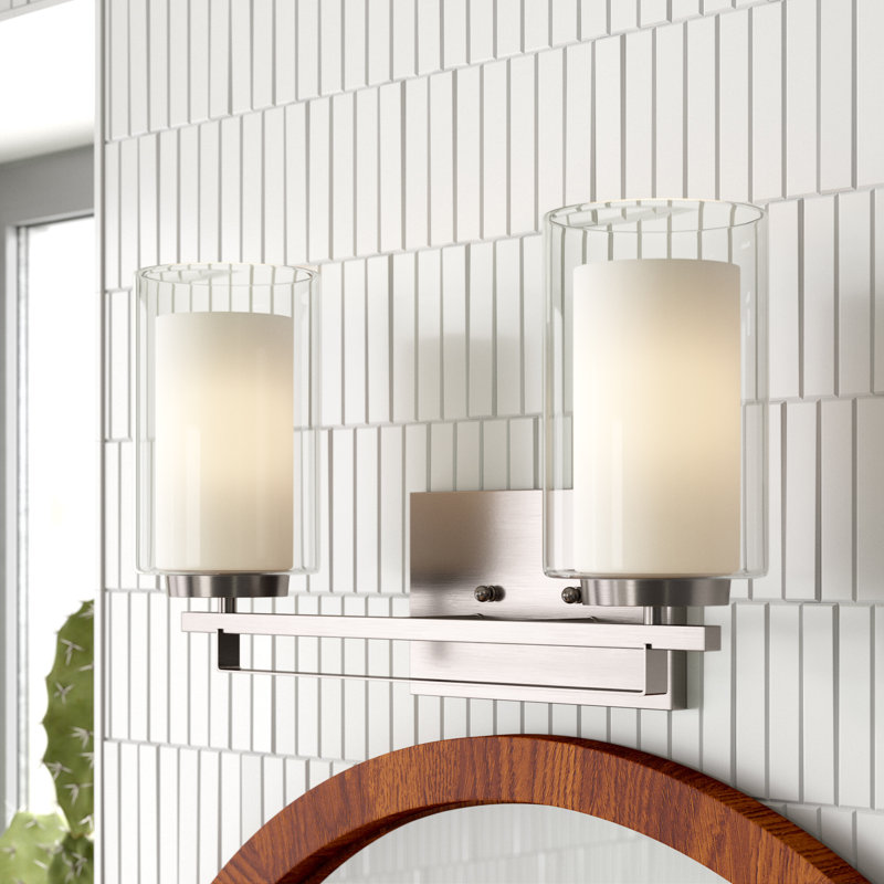 Éclairage pour meuble-lavabo tambour / cylindre 2 lumières