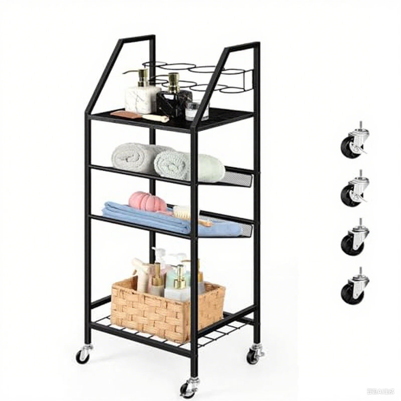 Black Bathroom Storage Rack