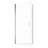 34" W x 72" H Semi-Frameless Circular Pivot Shower Door in Chrome With 1/4" (6mm) Thick SGCC Tempered Glass
