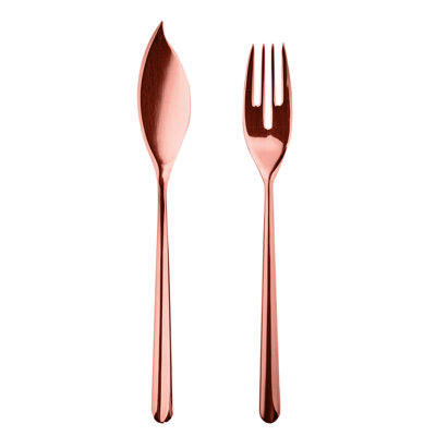 Linea Flatware Fish Set - 24 Pieces - Bronze
