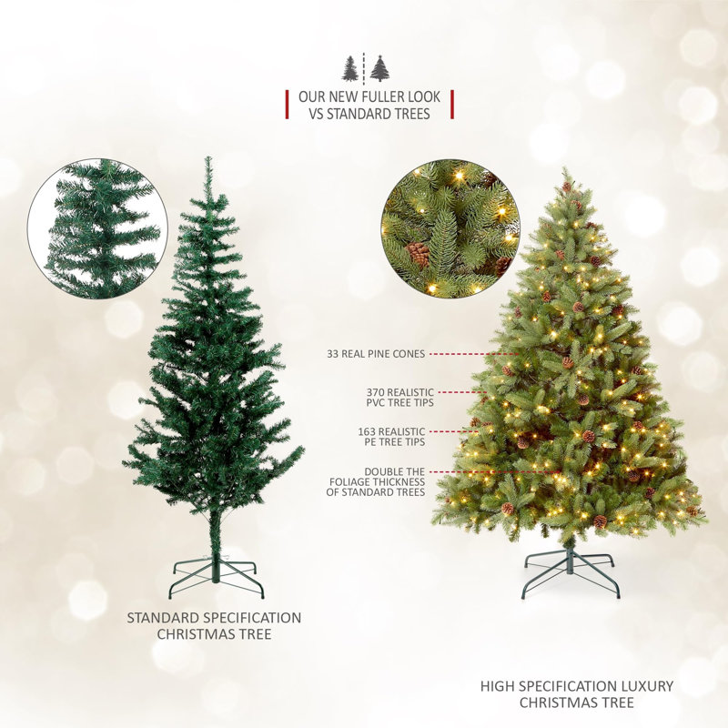Lighted Artificial Christmas Tree, 5'