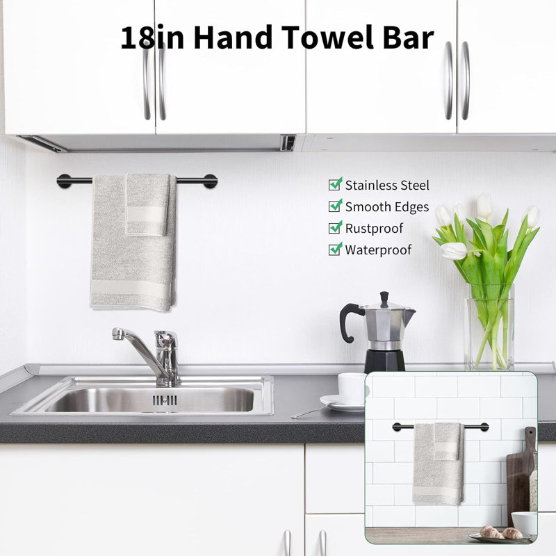 5 - Piece Bathroom Hardware Set, Matte Black