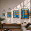 Orange Chrysanthemum Poster Retro - Framed Print-1835409041-1835409042