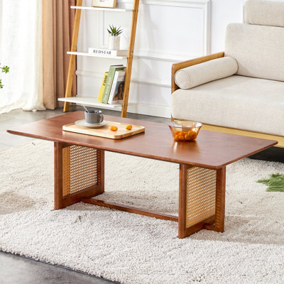 Rectangular Solid Wood Coffee Low Table
