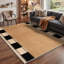 Tapis d'intérieur brun / beige / noir lavable à la machine avec envers antidérapant Layton-128992422
