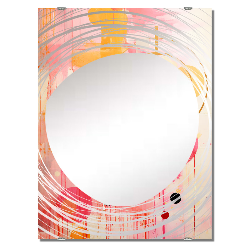 Miroir mural Vicdan - Abstract Collages MIR131626, 40 po x 30 po