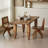 Brown Rectangular Solid Wood Dining Table-107787652