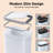 Joybos Bathroom Trash Can, 2 Pack (3.6 Gal and 2.4 Gal) Space Saver Wall-Hang Garage Can with Pop-up Lid for Household Use