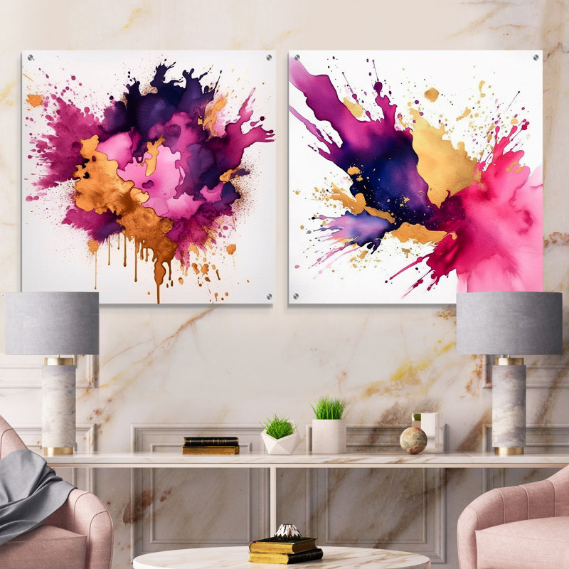 Chatham - Ensemble de 2 verres muraux en acrylique, H 16 po x l 33 po