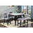 Transitional Dining Bench In Gray/Black - Wood, Soft Velvet Counter Height Seat Gray/Black,