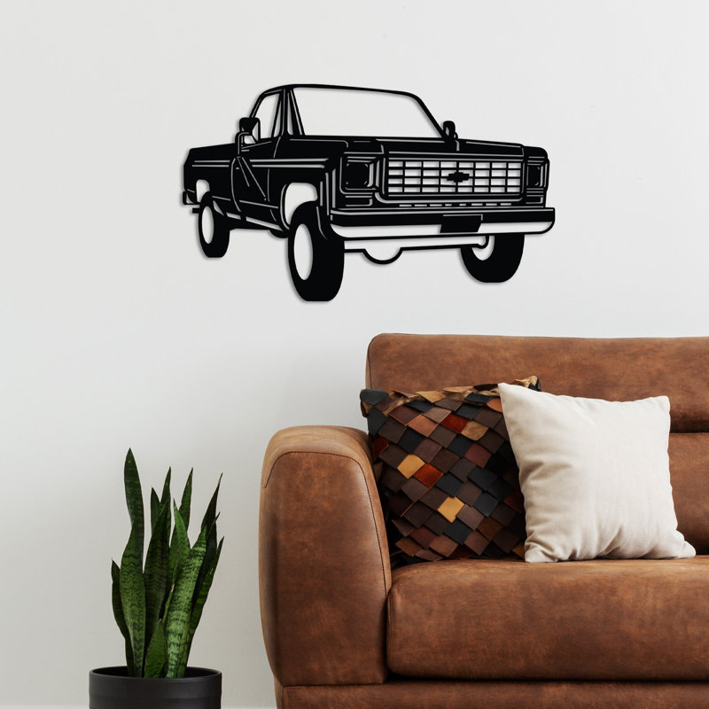 Decorative Metal Wall Accessory, Black, 23.6 x 13.8 inches | 100% Metal, Thickness: 0.06 inches | Stylish Home Décor & Unique Accent Piece for Living Room, Office, or Bedroom, Durable and Eye-Catching Design