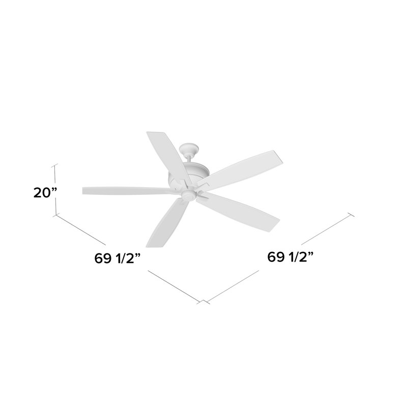Julius 69.5'' Ceiling Fan, Oil Brushed Bronze with Cherry/Walnut Blades