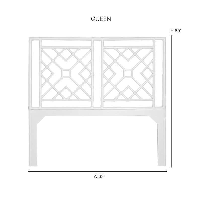 Ananias Headboard, White, Queen