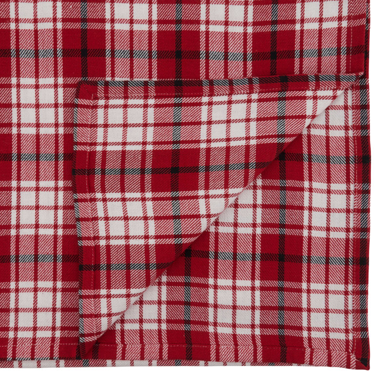 Zenon Plaid 100% Cotton Table Runner