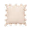 Hand Felted Wool Christmas Pillow Cover - Cream Pom Poms on Red - 20"-1055528332-971488331