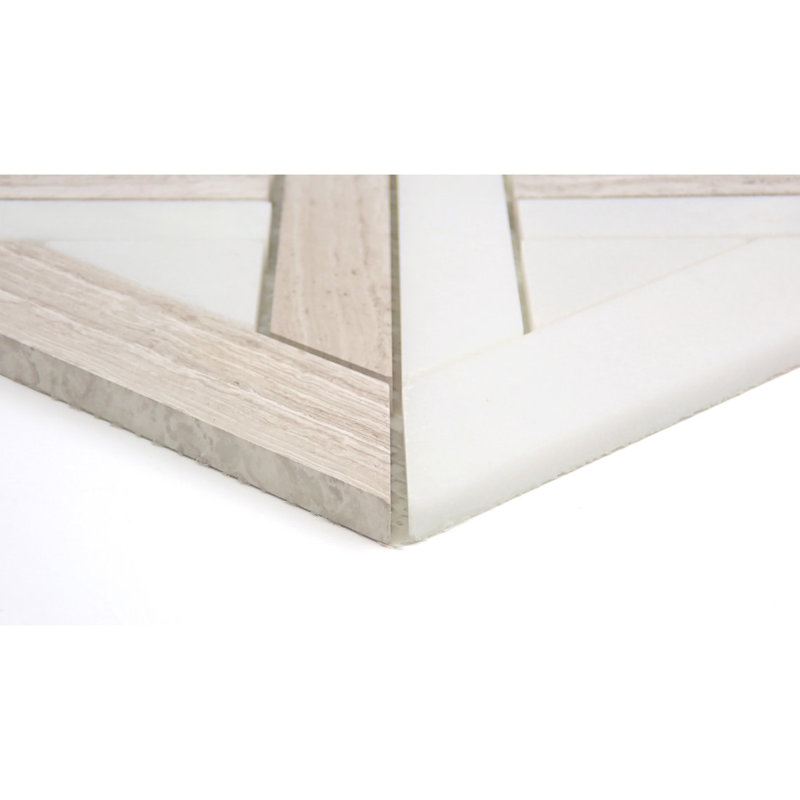 Alluro Cas Cream 9 in. x 9 in. Polished Marble Floor and Wall Tile (5.64 sq. ft./Case), Cream
