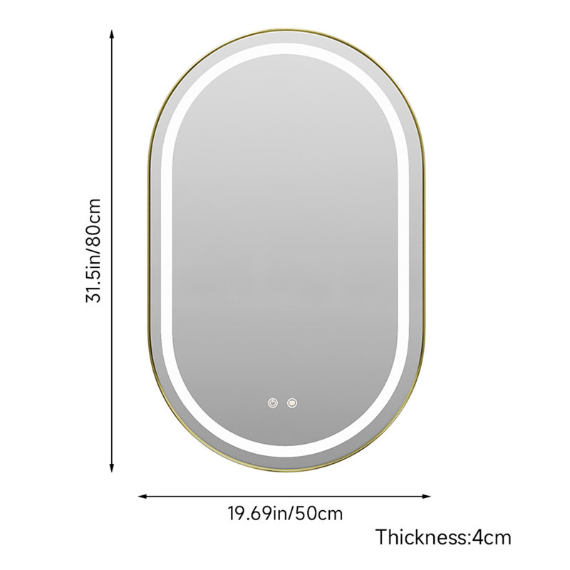 Oval Wall Makeup / Shaving Mirror