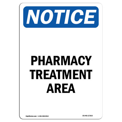 Enseigne de zone de traitement de pharmacie