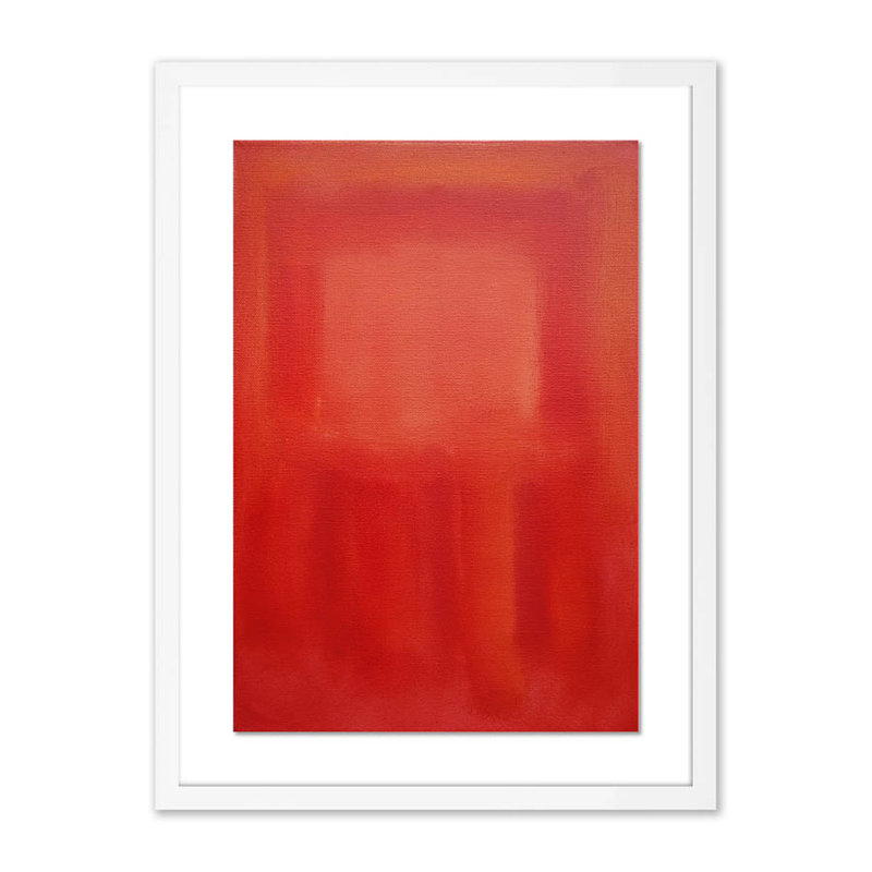 Red Souk 4 Print by Charles Stuart, 24" H x 18" W x 1.5" D, White