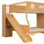 Lit superposé double au-dessus de grand lit PlayNest avec glissière et escalier de rangement pour enfants-134494032