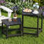 Tables d'appoint 21,4 po en PEHD pour l'extérieur - table de patio et table de bout Adirondack à 2 niveaux-781691004
