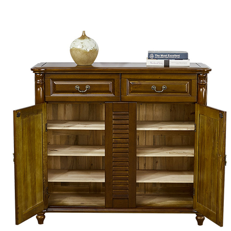 Armoire d'entrée en bois de camphre massif
