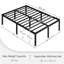 38cm H Black Metal Bed Frame With Non-slip Design, Steel Slat Support-250766374