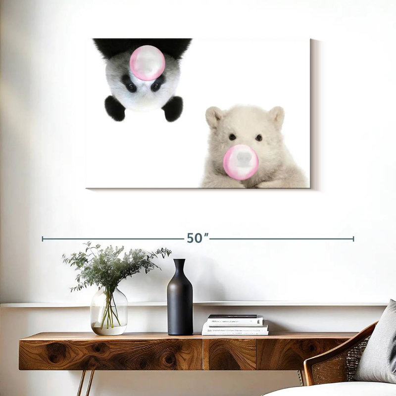 Bears Bubble Gum sur toile, H 24 po x l 36 po x P 1,25 po
