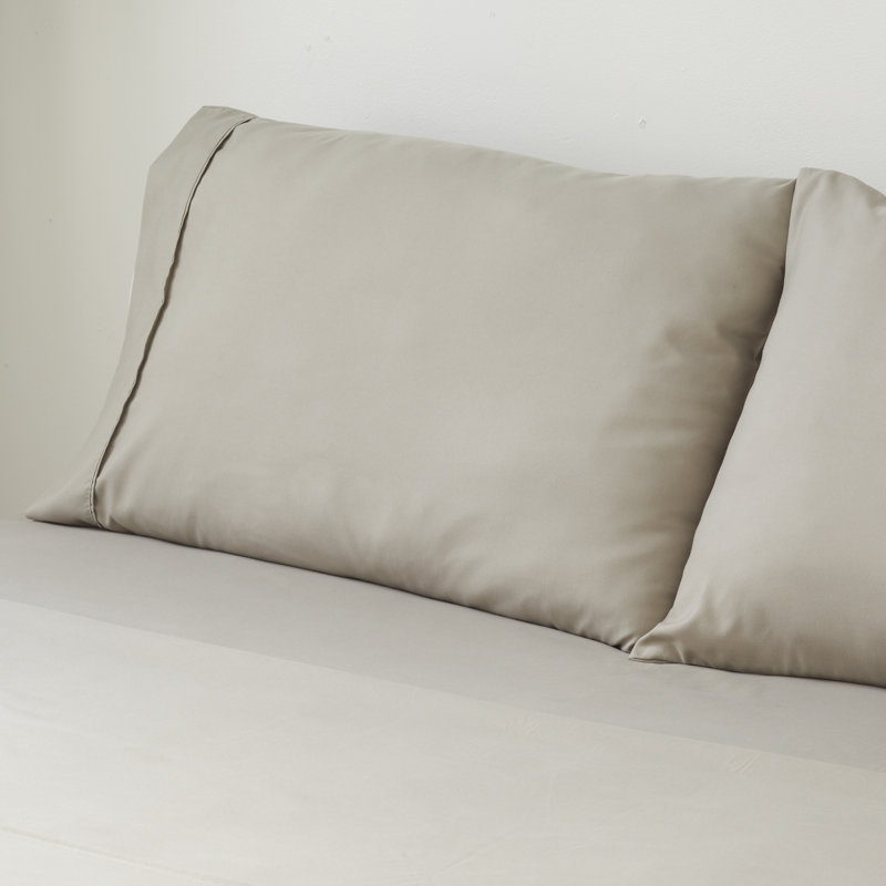 Ensemble de draps 4 pièces en bambou, Beige, Ensemble de draps pour taille de lit grand avec un